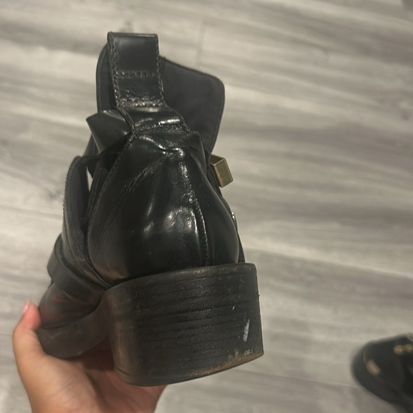 Balenciaga Black Leather Cutout Boots 38 1/2 - Picture 6 of 10
